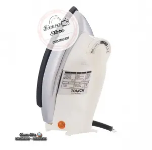 مكوة جافة ماركة تاتش الزنوكي - 1000 وات - أبيض TOUCH-40405 - قاعدة تيفلون مضادة للإلتصاق