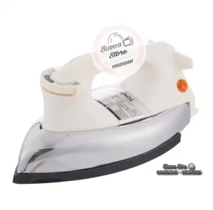 مكوة جافة ماركة تاتش الزنوكي - 1000 وات - أبيض TOUCH-40405 - قاعدة تيفلون مضادة للإلتصاق