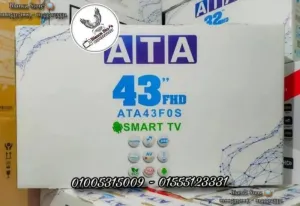 شاشات تلفزيون 43 بوصة عطا سمارت أندرويد فريمليس ذاكرة داخلية جديدة ضمان سنتين ATA43F0S